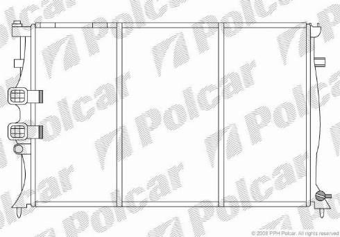 Polcar 2325080X - Radiateur, refroidissement du moteur cwaw.fr