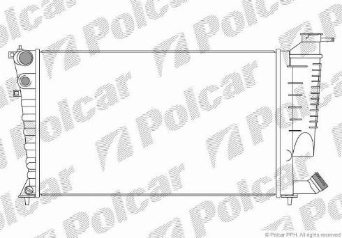 Polcar 232608-6 - Radiateur, refroidissement du moteur cwaw.fr