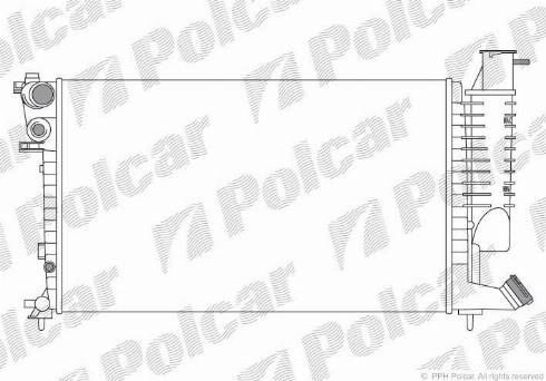 Polcar 232608A9 - Radiateur, refroidissement du moteur cwaw.fr