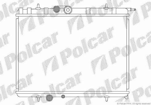 Polcar 232808-4 - Radiateur, refroidissement du moteur cwaw.fr