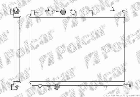 Polcar 232808-1 - Radiateur, refroidissement du moteur cwaw.fr