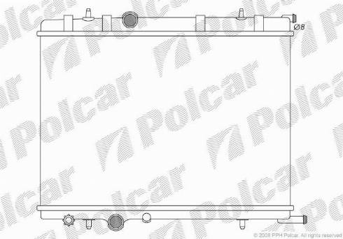 Polcar 232808-3 - Radiateur, refroidissement du moteur cwaw.fr