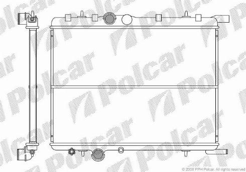 Polcar 232808-2 - Radiateur, refroidissement du moteur cwaw.fr