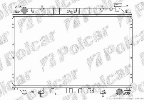 Polcar 2750086K - Radiateur, refroidissement du moteur cwaw.fr