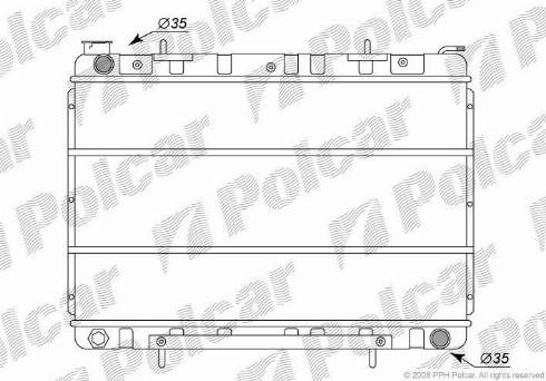 Polcar 275008-3 - Radiateur, refroidissement du moteur cwaw.fr