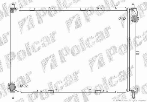 Polcar 2707085K - Radiateur, refroidissement du moteur cwaw.fr