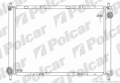 Polcar 2707086K - Radiateur, refroidissement du moteur cwaw.fr