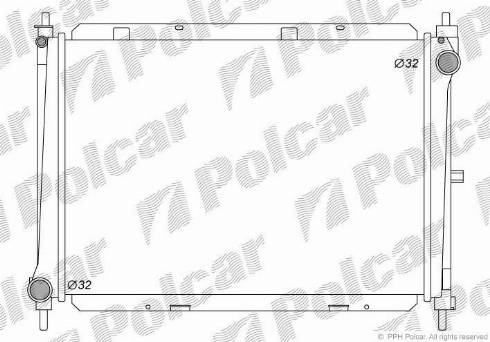 Polcar 2711081K - Radiateur, refroidissement du moteur cwaw.fr