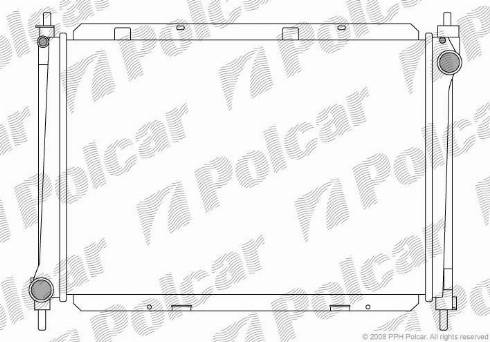 Polcar 2711082K - Radiateur, refroidissement du moteur cwaw.fr