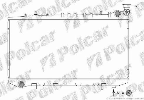 Polcar 272908-4 - Radiateur, refroidissement du moteur cwaw.fr