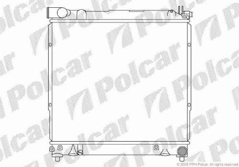 Polcar 740808-3 - Radiateur, refroidissement du moteur cwaw.fr