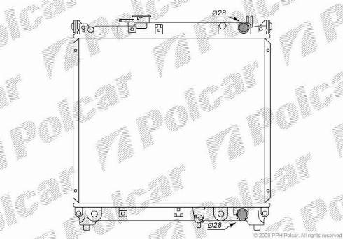 Polcar 740308-2 - Radiateur, refroidissement du moteur cwaw.fr