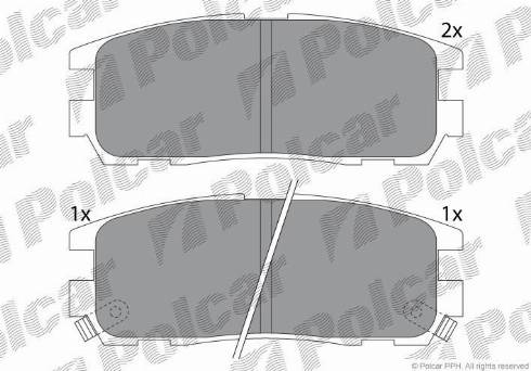 Polcar IE140991 - Kit de plaquettes de frein, frein à disque cwaw.fr