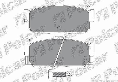 Polcar IE140914-700 - Kit de plaquettes de frein, frein à disque cwaw.fr