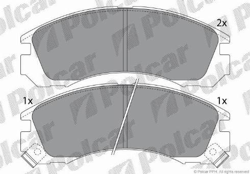 Polcar IE140979 - Kit de plaquettes de frein, frein à disque cwaw.fr