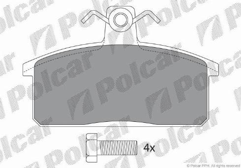 Polcar IE180370-700 - Kit de plaquettes de frein, frein à disque cwaw.fr