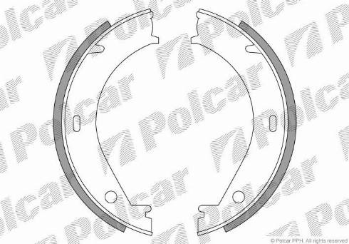 Polcar LS1704 - Jeu de mâchoires de frein, frein de stationnement cwaw.fr