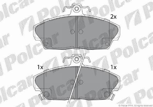 Polcar S70-0045 - Kit de plaquettes de frein, frein à disque cwaw.fr