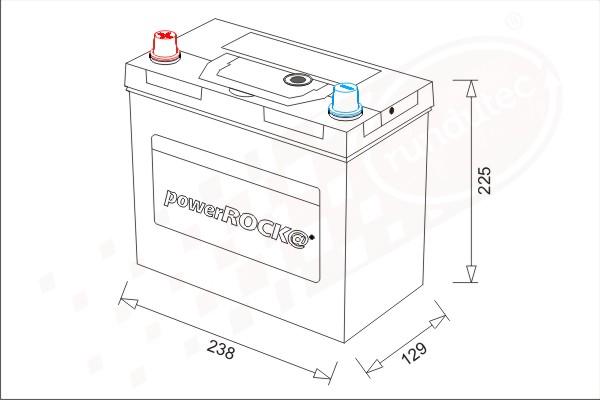 PowerROCK BAT045LCJBL - Batterie de démarrage cwaw.fr