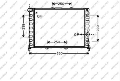 Prasco AA080R005 - Radiateur, refroidissement du moteur cwaw.fr