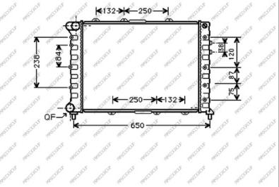 Prasco AA080R002 - Radiateur, refroidissement du moteur cwaw.fr