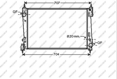 Prasco AA210R006 - Radiateur, refroidissement du moteur cwaw.fr