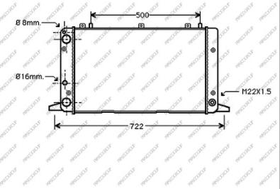 Prasco AD013R015 - Radiateur, refroidissement du moteur cwaw.fr