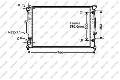 Prasco AD017R009 - Radiateur, refroidissement du moteur cwaw.fr