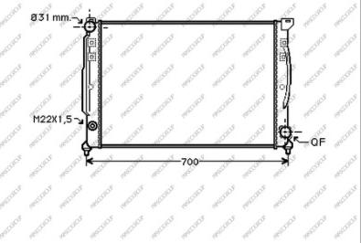 Prasco AD017R004 - Radiateur, refroidissement du moteur cwaw.fr