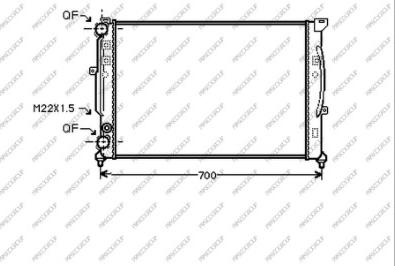 Prasco AD017R011 - Radiateur, refroidissement du moteur cwaw.fr