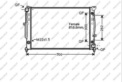 Prasco AD017R017 - Radiateur, refroidissement du moteur cwaw.fr