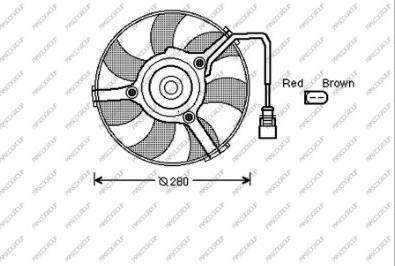 Prasco AD032F004 - Ventilateur, refroidissement du moteur cwaw.fr