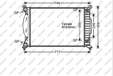 Prasco AD020R004 - Radiateur, refroidissement du moteur cwaw.fr