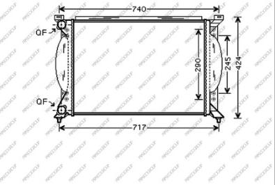 Prasco AD020R011 - Radiateur, refroidissement du moteur cwaw.fr