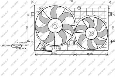 Prasco AD320F002 - Ventilateur, refroidissement du moteur cwaw.fr