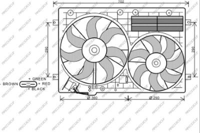 Prasco AD202F001 - Ventilateur, refroidissement du moteur cwaw.fr