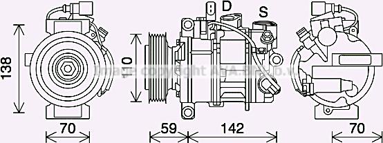 Prasco AIK410 - Compresseur, climatisation cwaw.fr