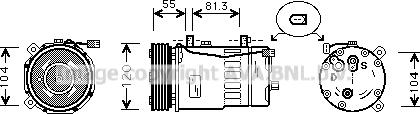 Prasco AIK003 - Compresseur, climatisation cwaw.fr