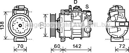 Prasco AIK344 - Compresseur, climatisation cwaw.fr