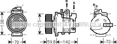 Prasco AIK343 - Compresseur, climatisation cwaw.fr