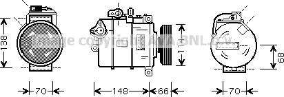 Prasco AIK282 - Compresseur, climatisation cwaw.fr