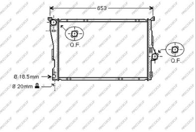 Prasco BM018R001 - Radiateur, refroidissement du moteur cwaw.fr