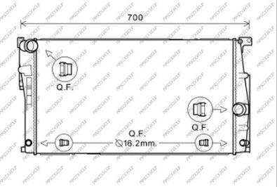 Prasco BM028R002 - Radiateur, refroidissement du moteur cwaw.fr