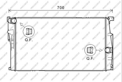 Prasco BM028R007 - Radiateur, refroidissement du moteur cwaw.fr