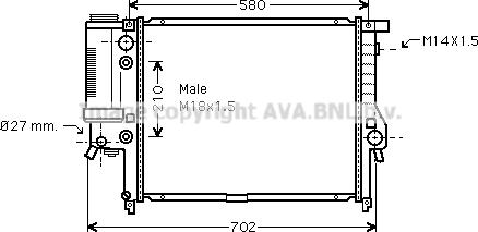 Prasco BW2143 - Radiateur, refroidissement du moteur cwaw.fr