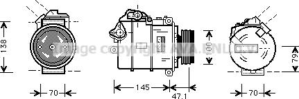 Prasco BWAK306 - Compresseur, climatisation cwaw.fr