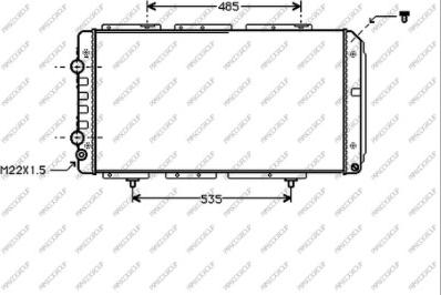 Prasco CI950R008 - Radiateur, refroidissement du moteur cwaw.fr