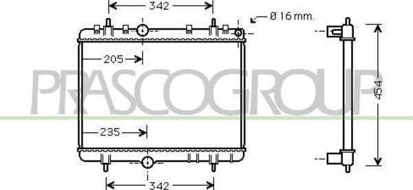 Prasco CI424R015 - Radiateur, refroidissement du moteur cwaw.fr