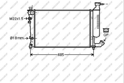 Prasco CI420R015 - Radiateur, refroidissement du moteur cwaw.fr