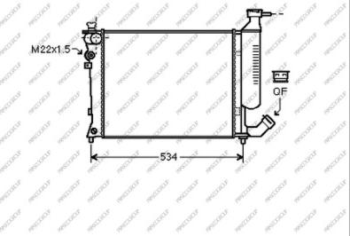 Prasco CI420R024 - Radiateur, refroidissement du moteur cwaw.fr